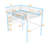Metal Loft Bed with Side Clock and Storage Basket-1294457976