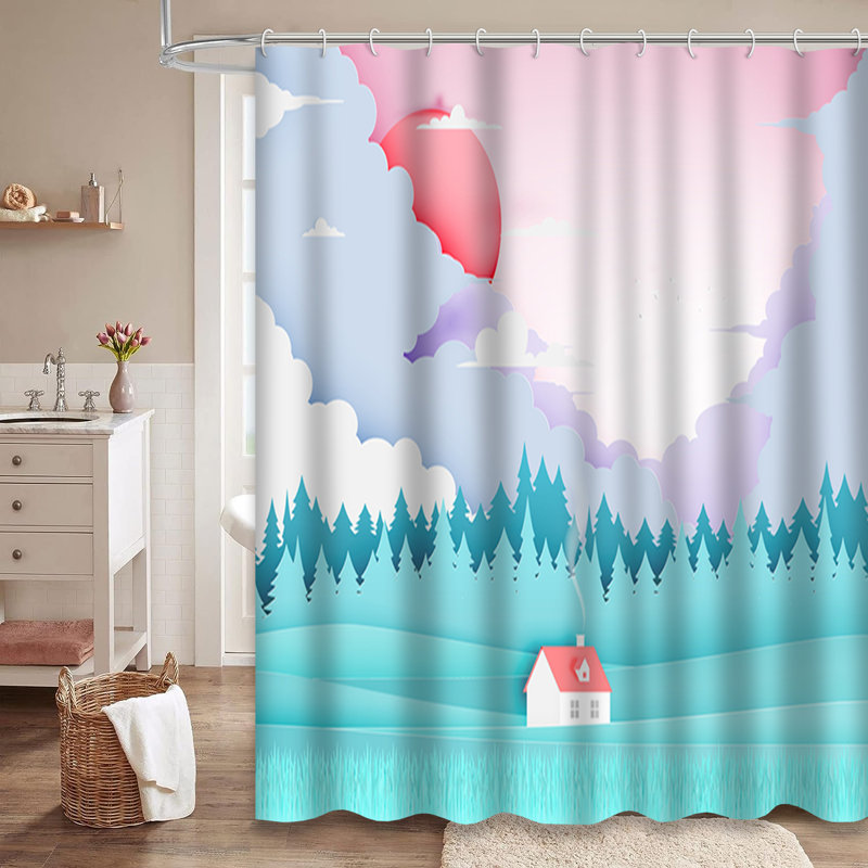 Magnifique magnifique rideau de douche avec 12 crochets, L 72 po x l 78 po