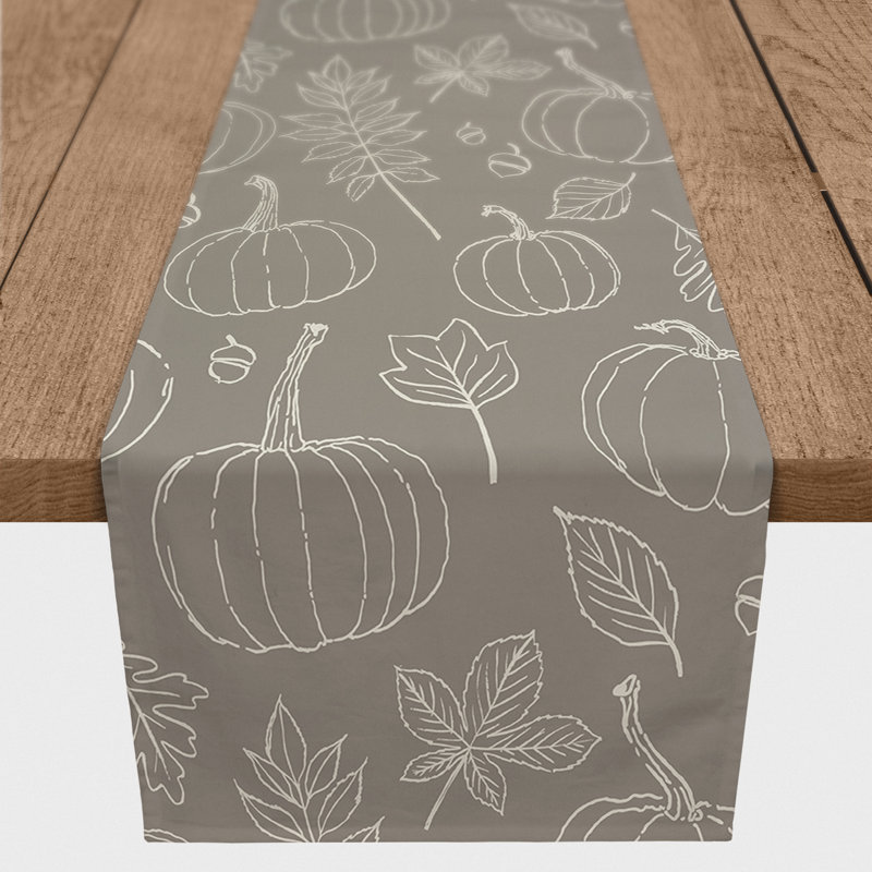 Chemin de table, 72 po x 16 po, Gris