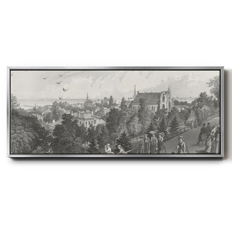 City of Cleveland - toile encadrée, H 20 po x l 50 po