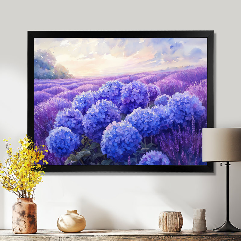 Isabea - Floral Wall Art, Impression d'un seul cadre photo sans passe-partou, Noir, noir, noir, noir, H 30 po x l 40 po
