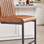 Tabouret de bar avec structure en métal noir robuste, sièges élégants et confortables pour îlot de cuisine, salon et pub, 2 ensembles