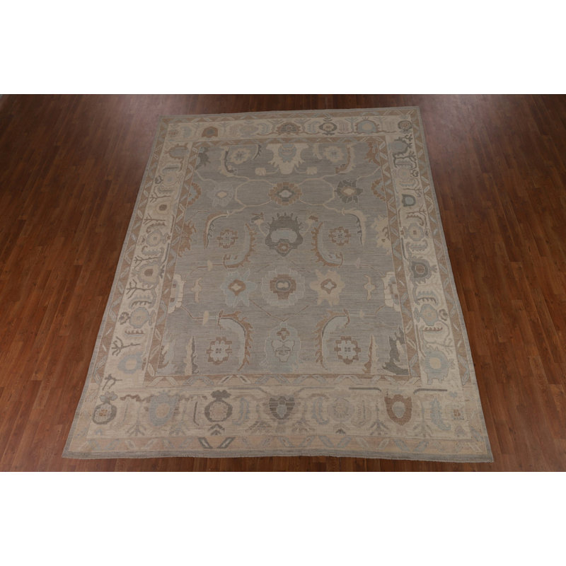 Vegetable Dye Oushak Turkish Area Rug 9