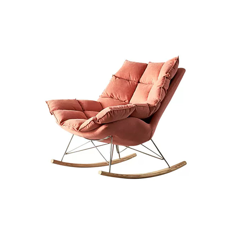 Chaise berçante moderne et décontractée à usage domestique, Orange rose