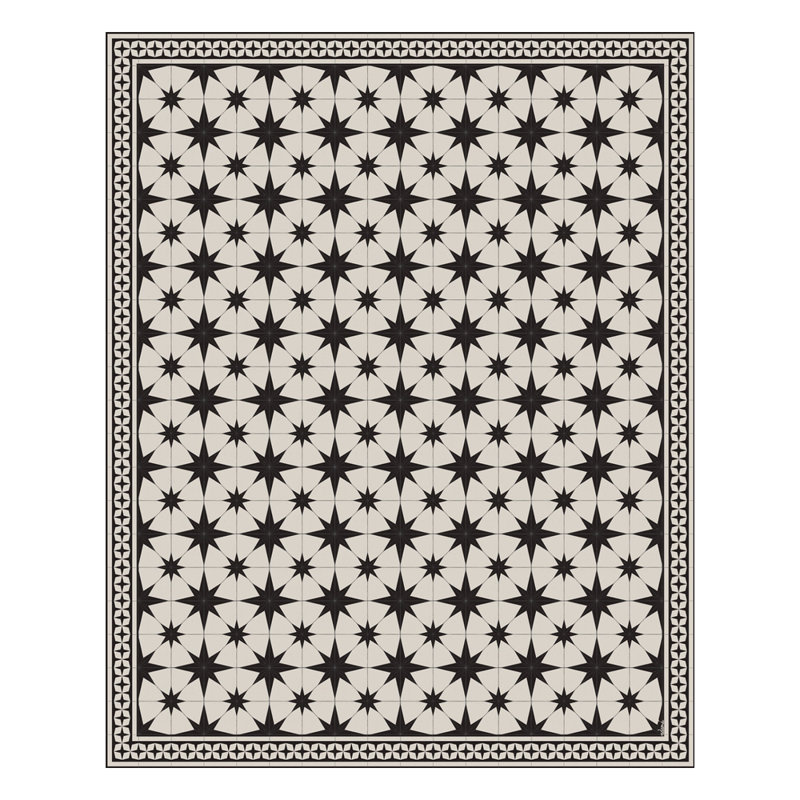 Tapis en vinyle NightSky facile à nettoyer, Rectangulaire 8 pi x 10 pi