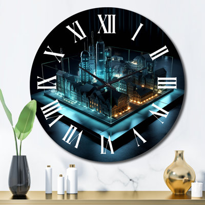 Horloge murale 3D 3D Cityscape