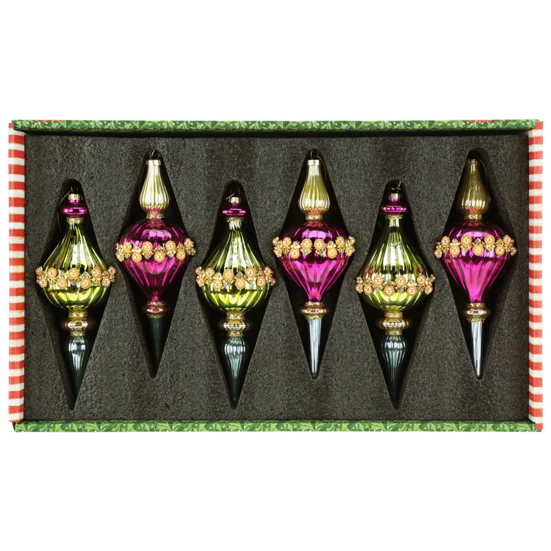 Bright Finial Drop Ornament, 9 Inches