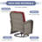 Esquer 5-Pieces Outdoor Wicker Patio Conversation Furniture Set With Rocking & Swivel Chairs And Rectangular Fire Pit Table-1041798102-1041798099