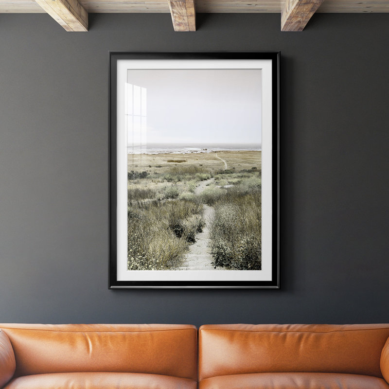 Reproduction encadrée de qualité supérieure - Sentier au paradis, Noir, H 24,5 po x l 18,5 po