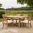 Dining Table, Rectangular Top, 76 Inch Farmhouse Natural Brown Wood