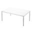 40 po x 70 po Table de patio d'extérieur en aluminium avec pieds fuselés et trou pour parasol-787245298