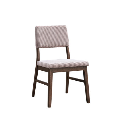 2 chaises d'appoint en velours côtelé noyer - dossier rembourré, design scandinave, densité de mousse D24, revêtement en placage de bois, largeur de 19 po, capacité de charge de 220 lb, 2 chaises
