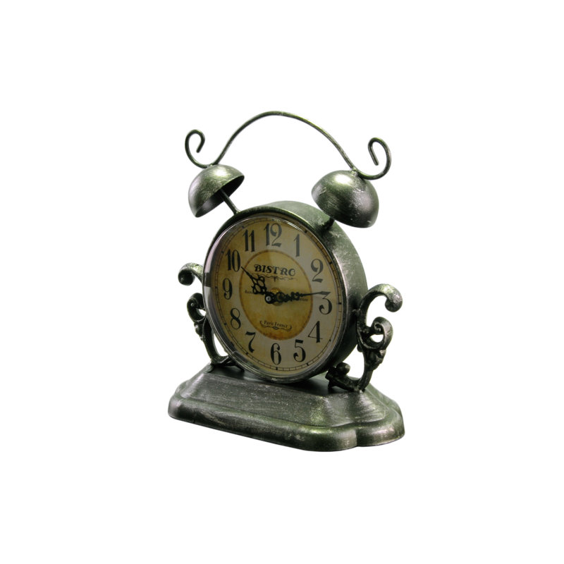 Energicus Stainless Steel Alarm Tabletop Clock