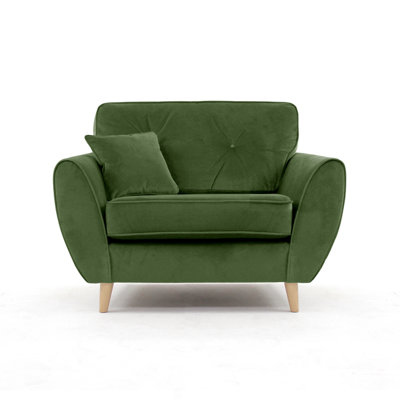 Rafe Scandi Style Velvet Loveseat