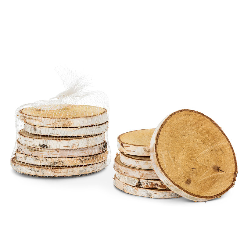 Sous-verres en bouleau naturel