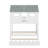 Twin Size House Bunk Bed With Trundle