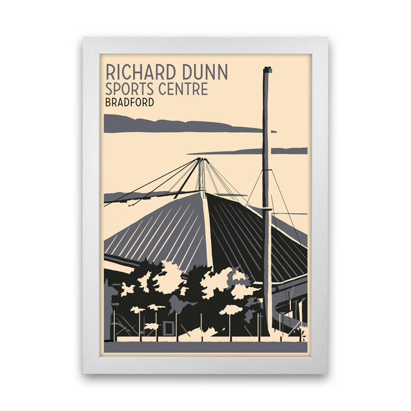 Richard Dunn Sports Centre, Bradford by Richard O'Neill - Print, White Framed, 46cm H x 34cm W x 3cm D