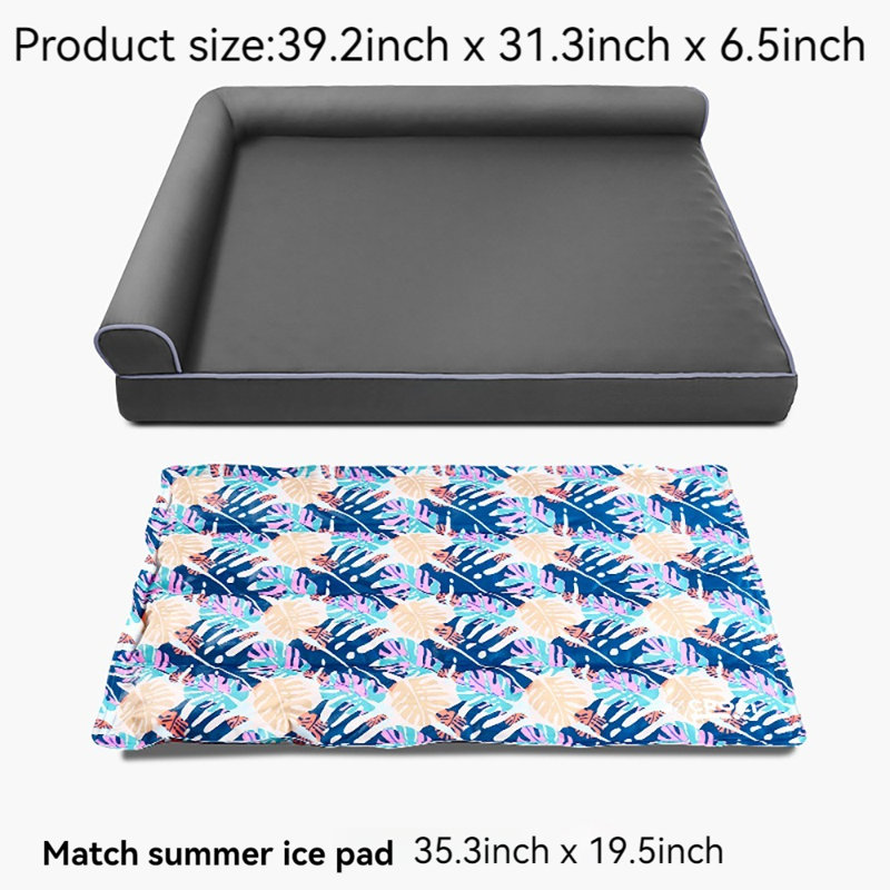 Cotton Pet Bed, 6.5" H x 39.2" W x 31.3" D