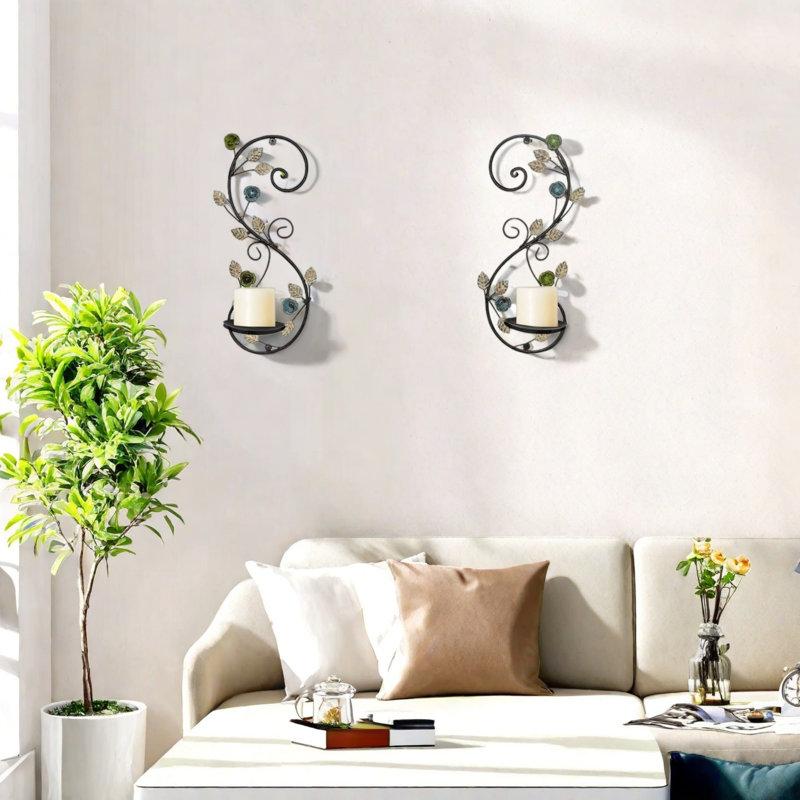 Wall Sconces Candle Holder Set Of 2