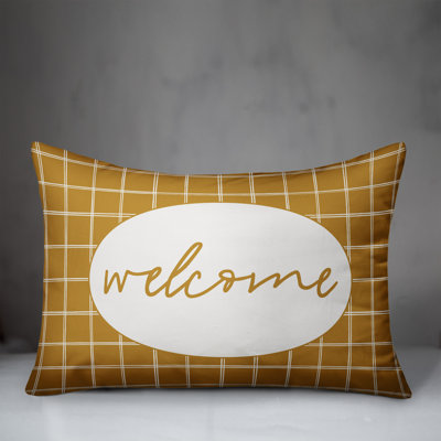 Plaid Outdoor Reversible Throw Pillow