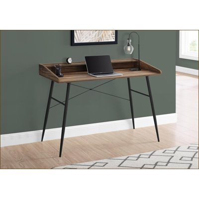 Bureaux avec huche de rangement & amp; Cubises, bureau d'ordinateur moderne en métal stratifié blanc L 48 po | Panneau de particules | Blanc