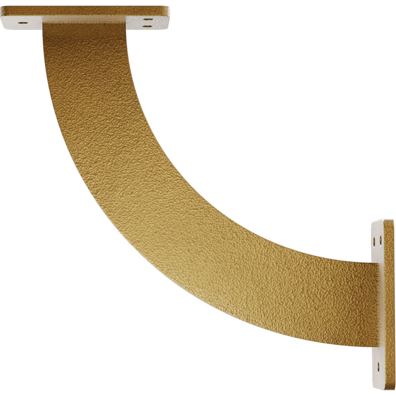 Bradford Hammered Gold 9'' Square Steel Countertop Bracket