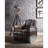 Retro Brown Top Grain Leather & Aluminum Accent Chair