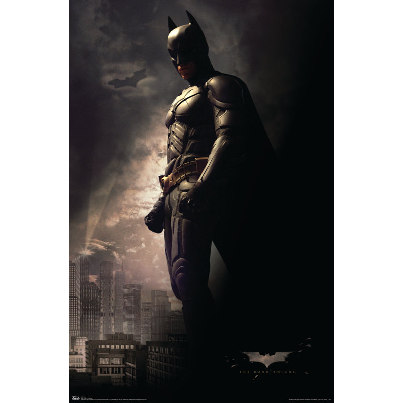 Impression sur papier foncé knight-batman