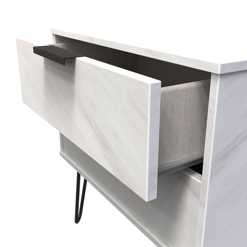 Bonnelle 58cm W Manufactured Wood Bedside Table