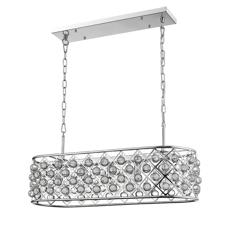 Katharine 5 - Light Metal Chandelier Pendant, Chrome