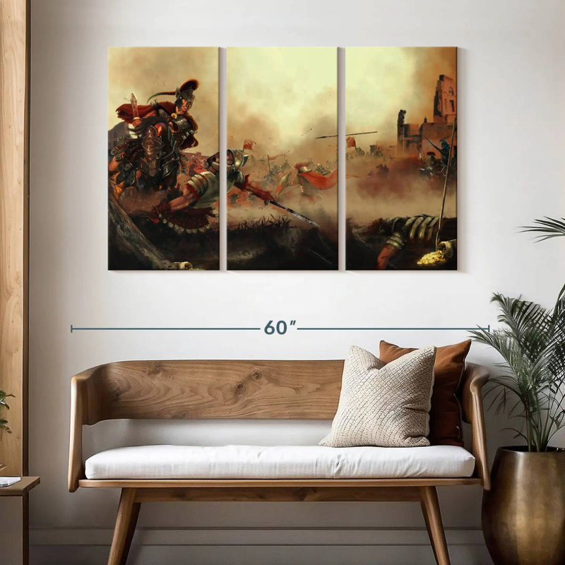 Roman Battle, 32" H x 50" W