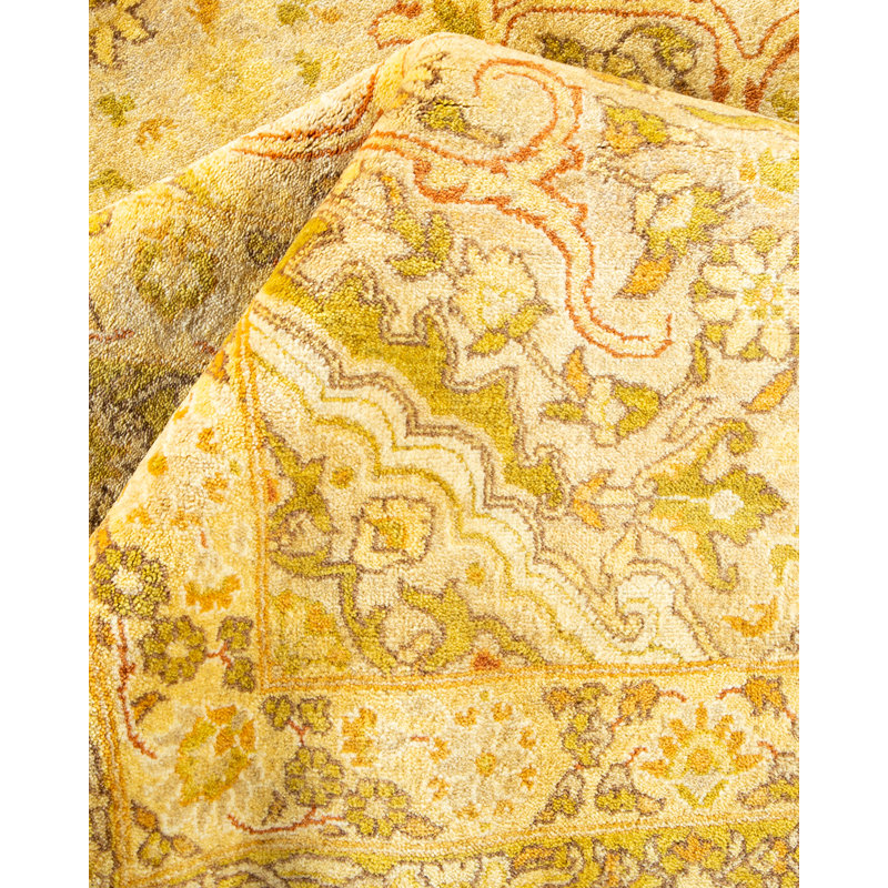 Tapis sable noué à la main de conception unique 8 pi 2 po x 9 pi 10 po Keenan