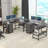 67" L Shaped Computer Desk With LED Lights And Power Outlets-628373188