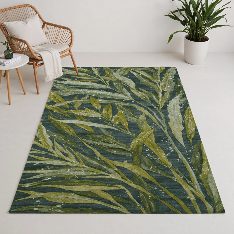 Tapis d'intérieur et d'extérieur vert Nature, Rectangle 5 pi x 7 pi