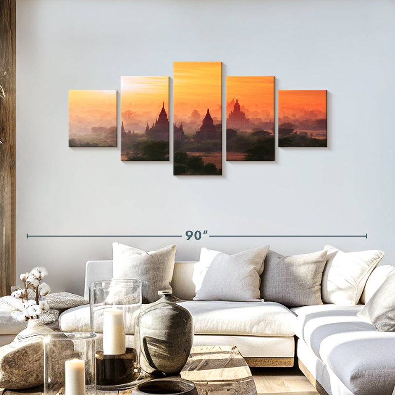 Myanmar Buddhist Temples, 30" H x 68" W