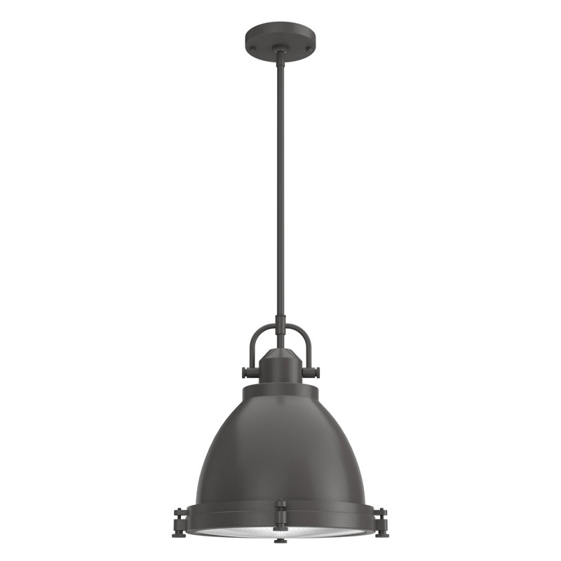 Farmhouse Noble Bronze 14" LED Glass Bowl Pendant Light