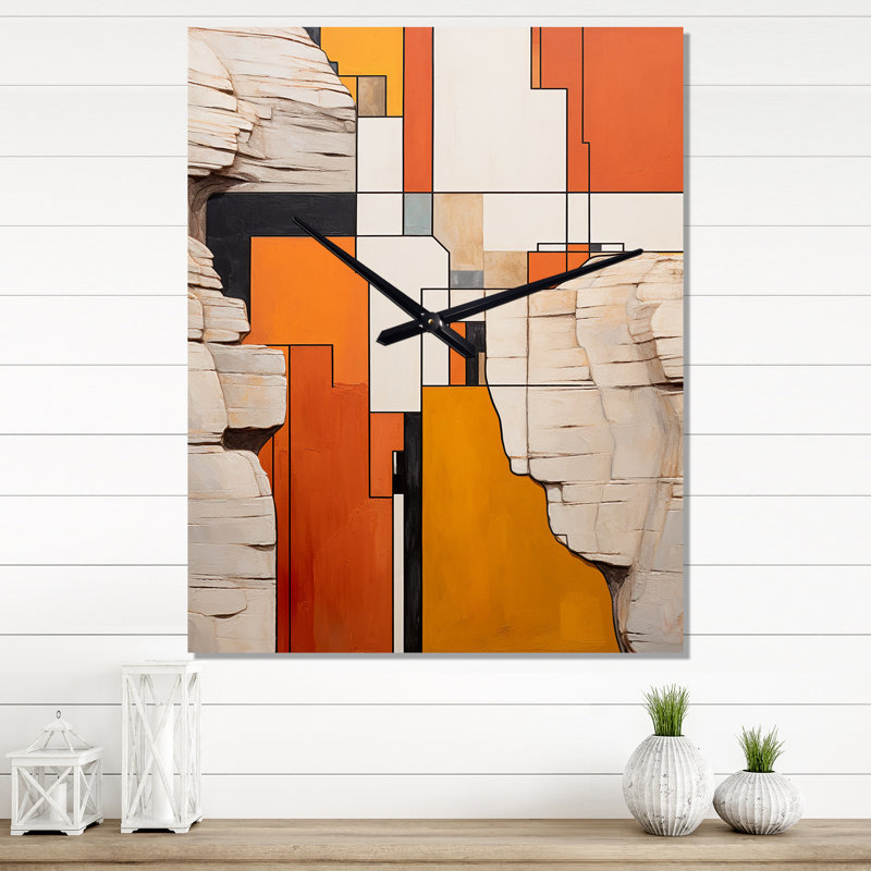 Horloge murale moderne Canyon De Stijl, Médium