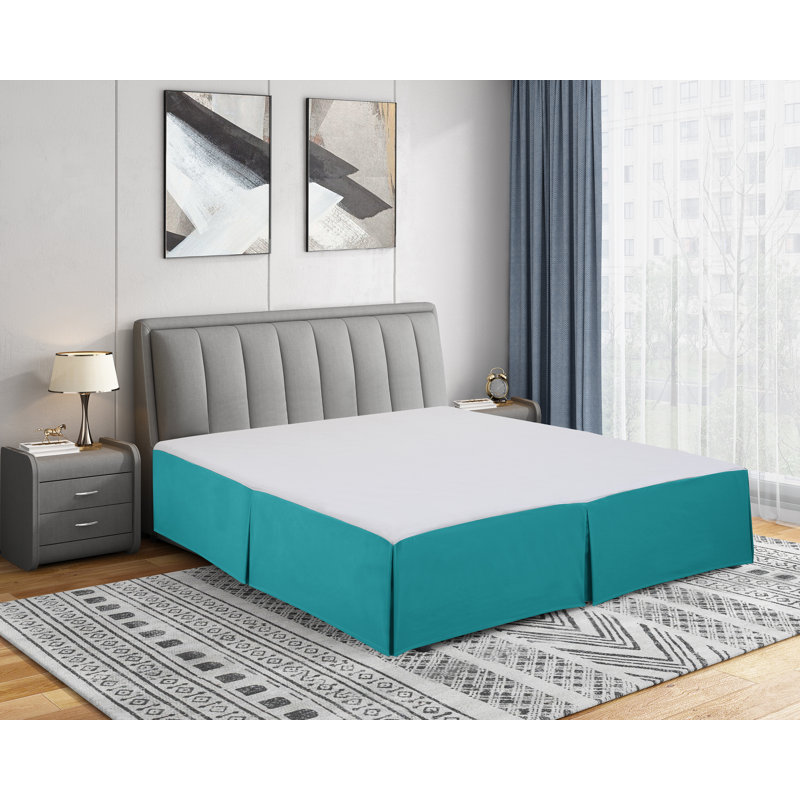 14" Soft Microfiber Bed Skirt - Basics by Wayfair™, Full, Larkspur Blue