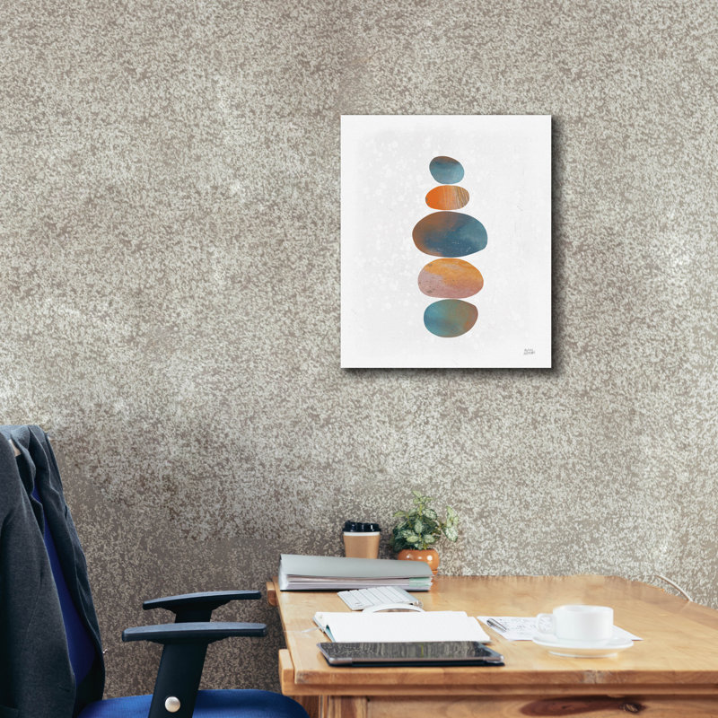 Art mural sur toile Latitude Run® «Collage Stones 3» par Melissa Averinos, H 24 po x l 20 po x P 0,75 po