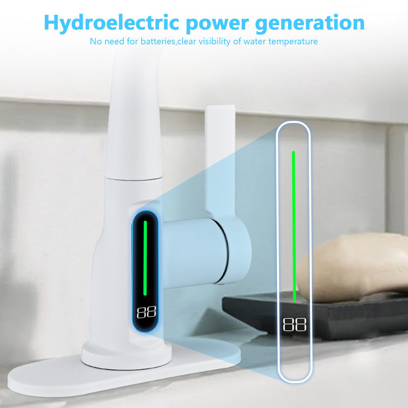 Waterfall-style Kitchen/bathroom Faucet With Pull-down Shower Head, Single Handle And 360° Rotating Stainless Steel Single Hole Or 3-hole Kitchen Sink/bathroom Faucet.