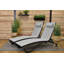 Ensemble de chaises longues Vivend Denisia empilables en aluminium Glendale en tissu Phifertex de qualité supérieure-662445291