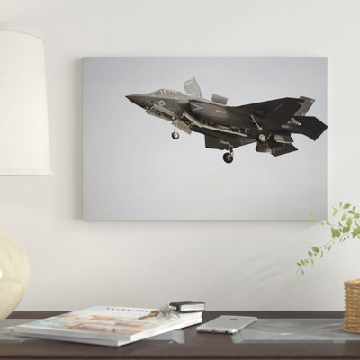 « an f-35b lightning », il se prépare à faire un débarquement vertical», reproduction de photo sur toile