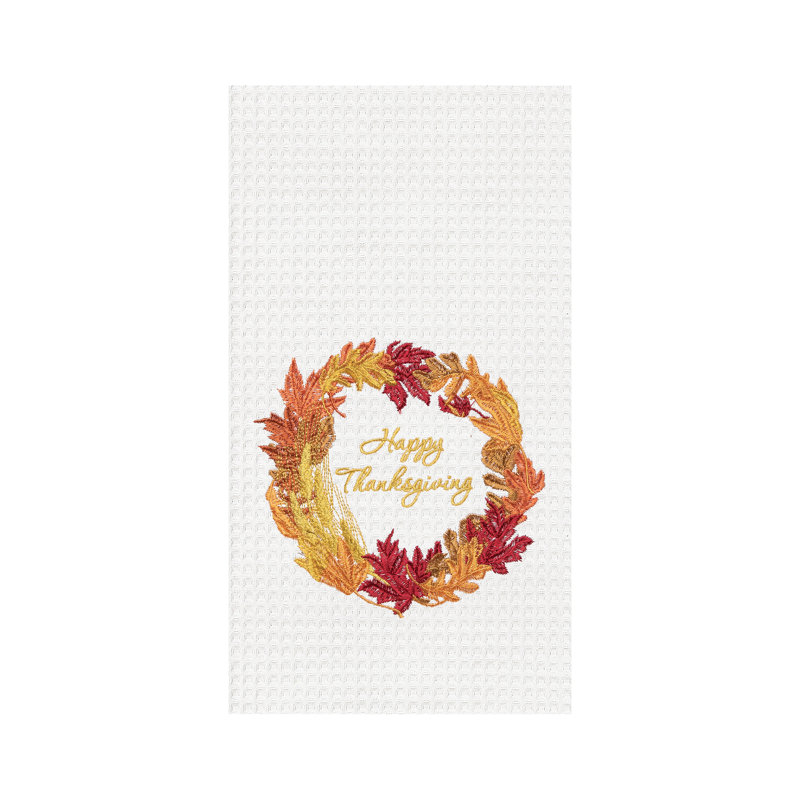 Serviette de cuisine Happy Thanksgiving Wreath