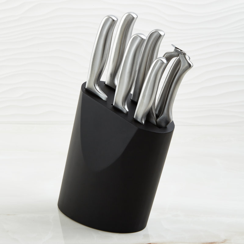 BergHOFF DiNA Frame 8pc Stainless Steel Knife Block Set
