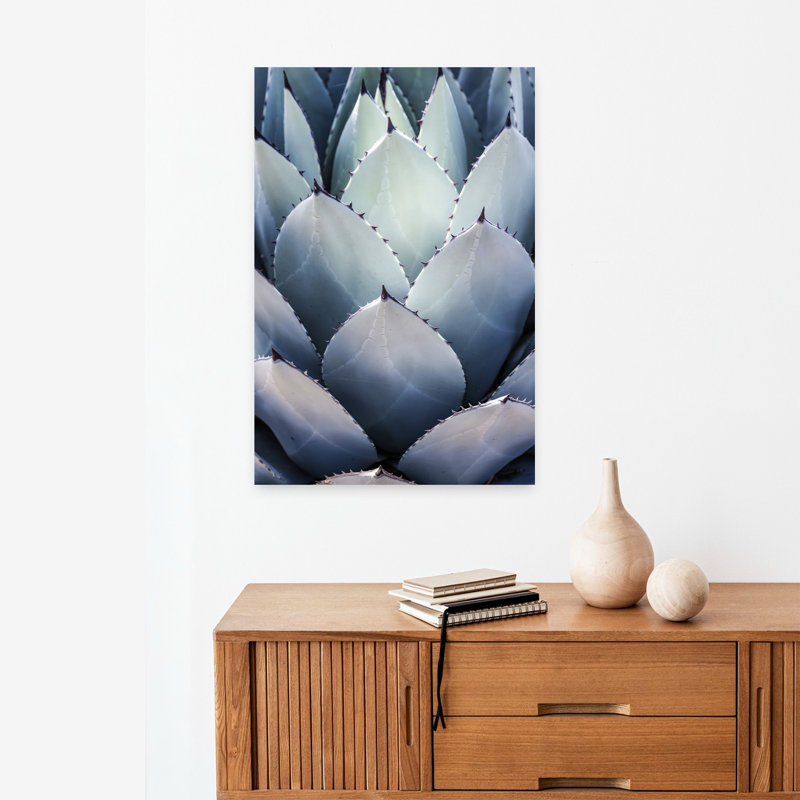 Art contemporain contemporain avec cactus, H 24 po x l 16 po
