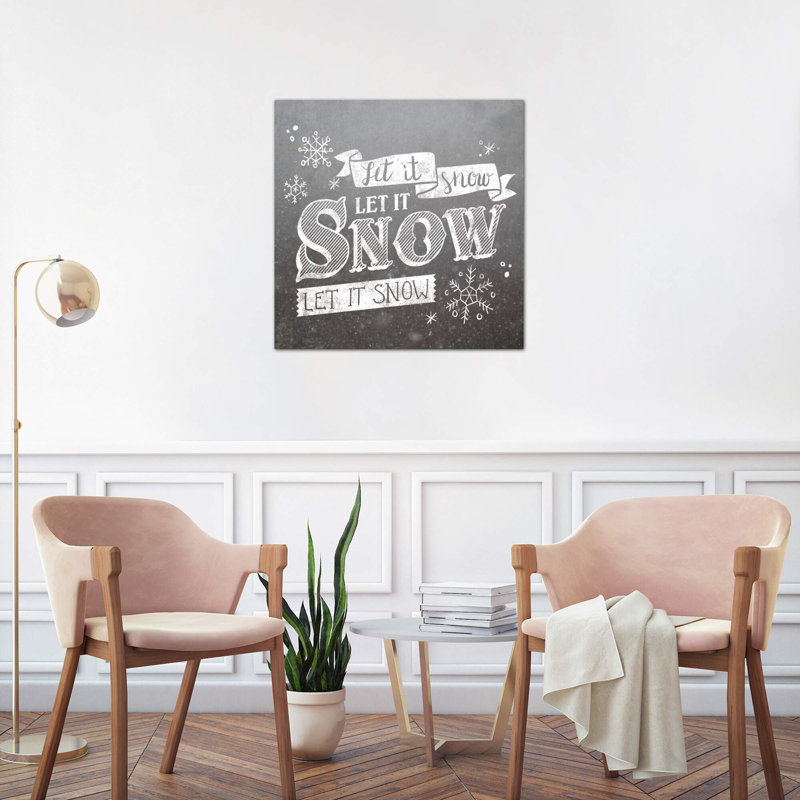 Let It Snow by Laura Marshall - Wrapped Canvas Print, 45.72 cm H x 45.72 cm W x 1.91 cm D