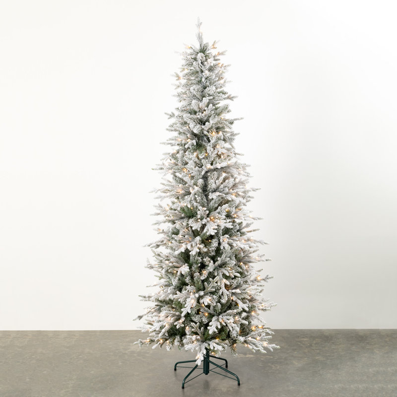 7.6' Lighted Pine Christmas Tree with Realistic Needles