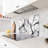 Lightning Marble Tempered Glass Backsplash - Kitchen Wall Decor-1905333688