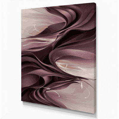 Paysage abstrait, art mural beige sur toile 64