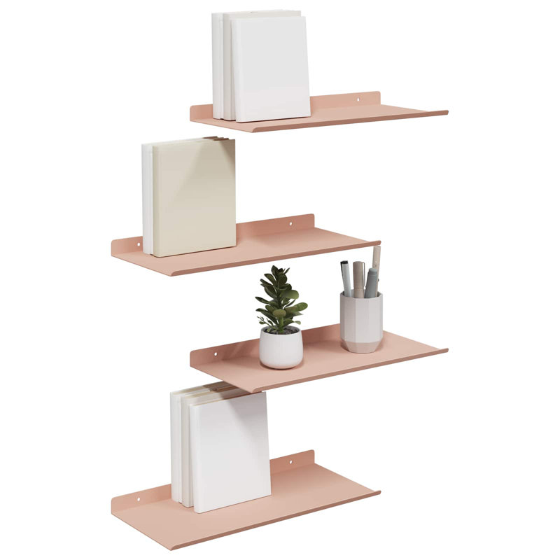 Steel Floating Shelf, Pink